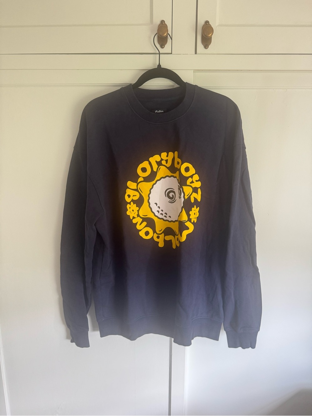 Malbon Golf Graphic Crewneck Sweatshirt Navy Logo Print Size XL